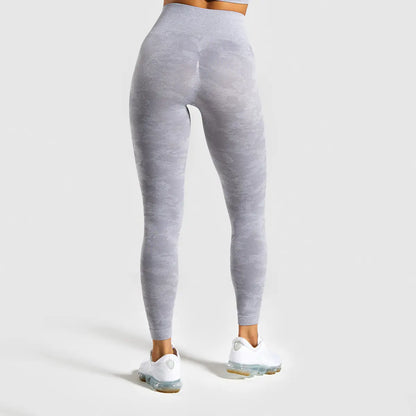 Camouflage Seamless Yoga Pants Set for Women