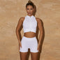 High Waist Fitness Shorts & Sports Bra Set for Women