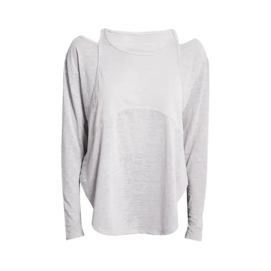 Loose Long Sleeve Yoga Crop Top for Women Fitness Wear