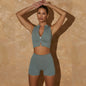 High Waist Fitness Shorts & Sports Bra Set for Women