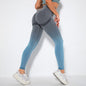 Seamless Gradient Smiley Yoga Pants for Women