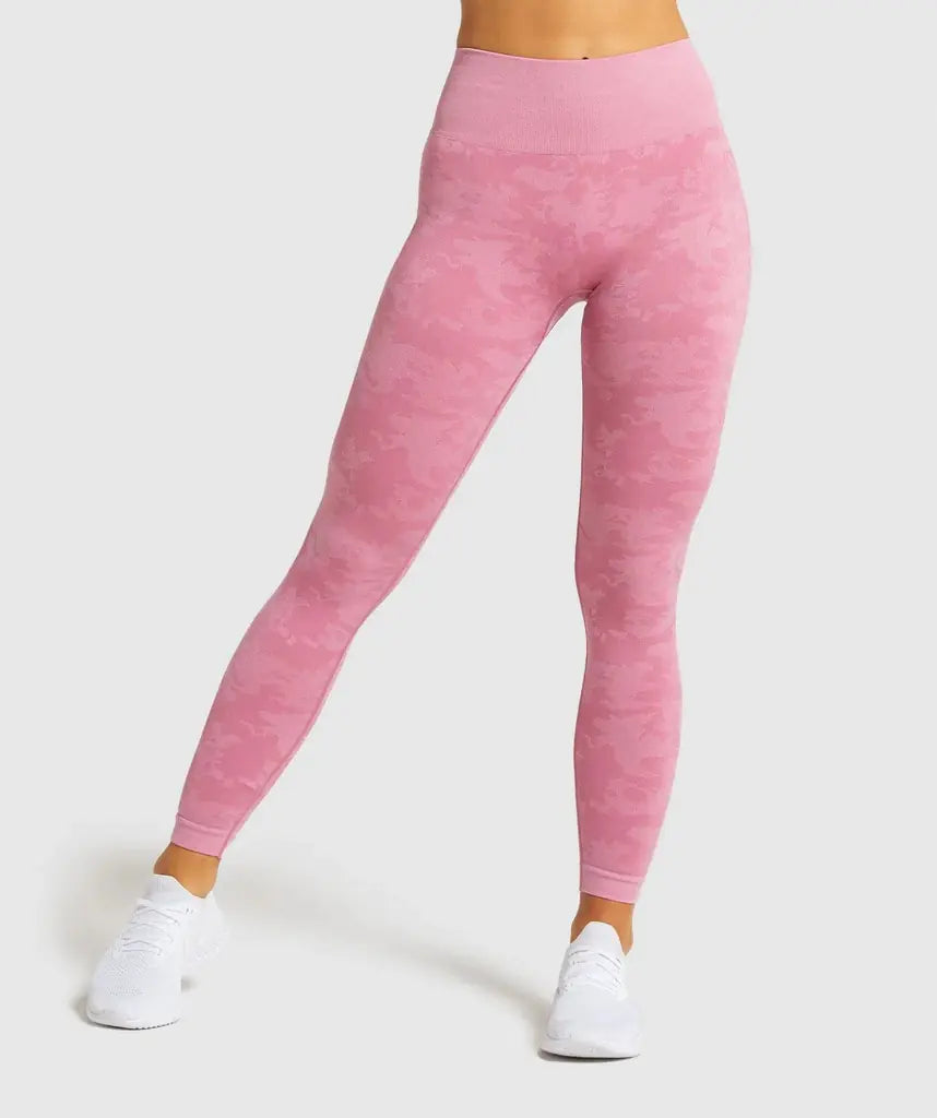 Camouflage Seamless Yoga Pants Set for Women