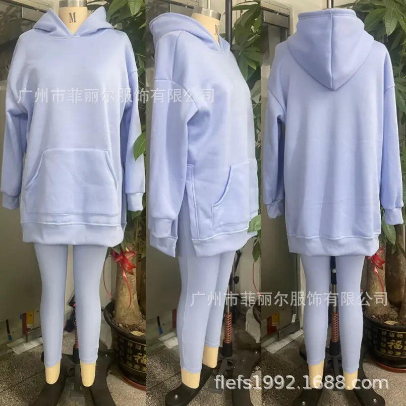 2024 New Sports Leisure Hoodie and Leggings Set