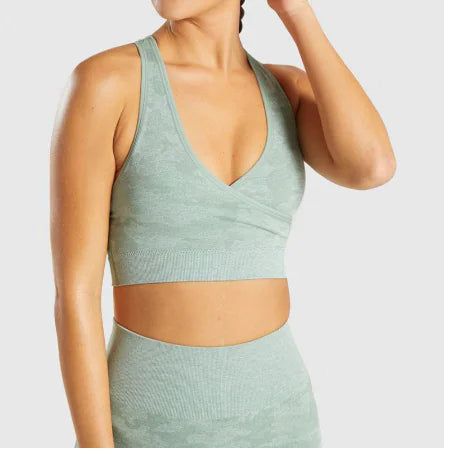 Camouflage Seamless Yoga Pants Set for Women