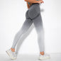 Seamless Gradient Smiley Yoga Pants for Women
